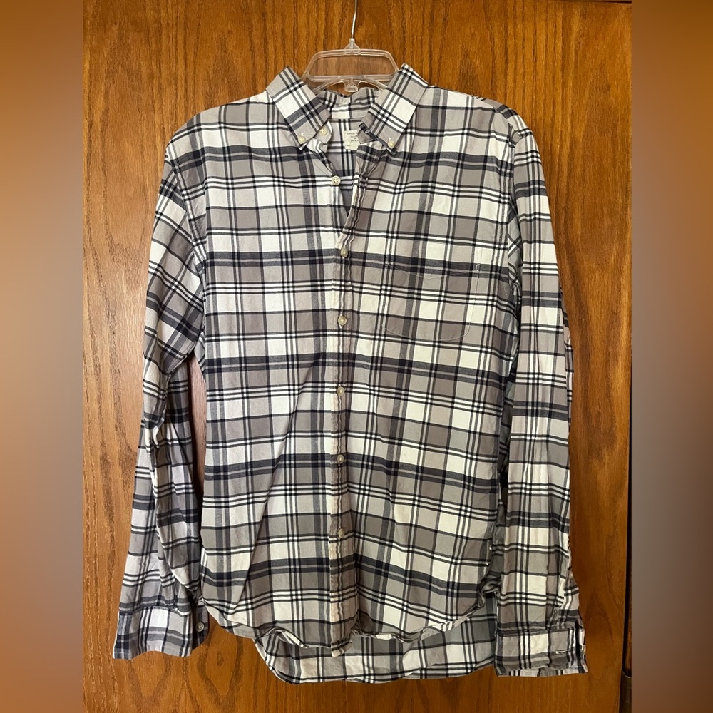 J. Crew Plaid Button Up - M